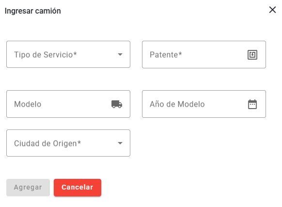 Tablero Camiones Agregar
